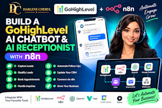 build go high level ai chatbot and ai receptionist with n8n