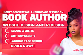 book author website, book website, ebook website, author landing page