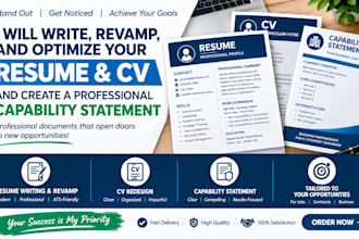 write and rewrite, revamp ats resume, CV, cover letter in 24hrs