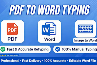 retype PDF and image to editable word document accurately