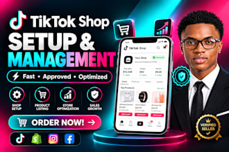 setup and optimized tiktok shop, fix tiktokshop issues, tiktok shop manager