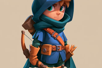 draw 2d game character or 2d game character