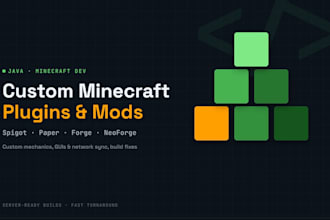 build custom minecraft plugins and mods
