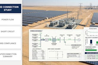 do solar grid connection study, substation and transmission design