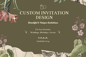 design a custom invitation for any occasion