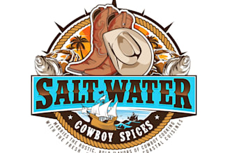 design a professional cowboy logo with free source files