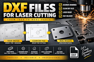 create professional dxf files for laser cutting