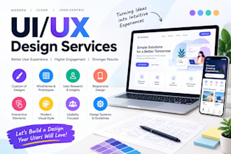 design modern UI UX for website