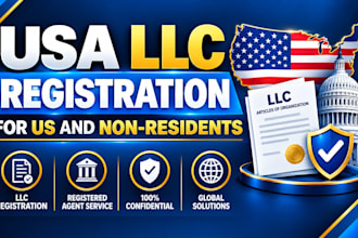 registered your US llc, llc formation and ein for US and non resident US address