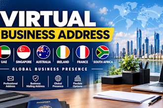 provide virtual business address in uae singapore australia ireland france