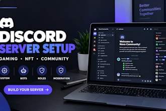 setup custom discord server for gaming, nft, community, new and existing