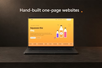 build a responsive HTML landing page or one page website for your business
