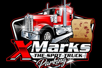 design unique truck parking logo with new concepts