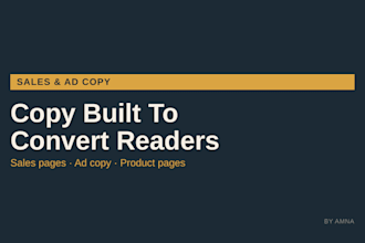 write sales page and ad copy that converts