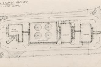design a grain storage facility layout