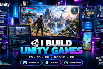 develop unity game development, bug fixing and optimization