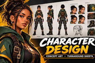 character turnaround sheets for animation, game development