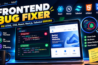 fix HTML, CSS, tailwind, and react bugs fast