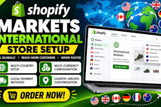 build a premium shopify store with markets, multi country setup and translation