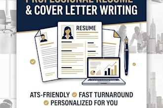 write you an ats friendly, professional resume for students and freshers