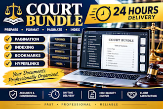 prepare, format, paginate and index your court bundle in 24 hours