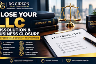 prepare US llc dissolution and business closure documents