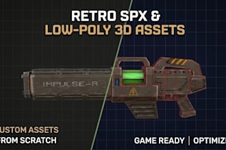 create a retro, low poly 3d asset from scratch