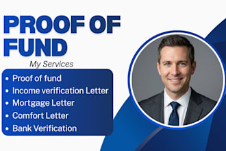 draft verified proof of funds letter for real estate, funding, and investments