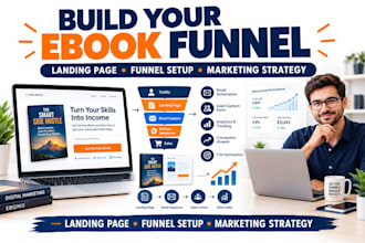 do ebook landing page, ebook sales funnel, ebook promotion, and ebook marketing