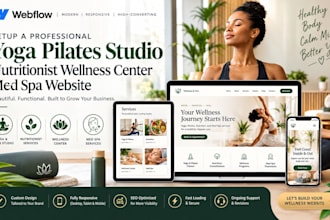 setup yoga pilates studio nutritionist wellness center med spa  webflow website