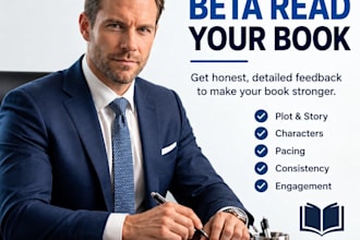 beta read your book and provide detailed reader feedback