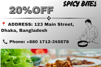design modern  restaurant and food flyers for promotion