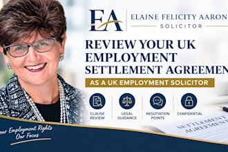 review your UK employment settlement agreement as a UK employment law solicitor