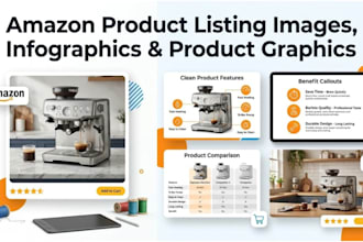 design amazon product listing image, infographics, and product graphics