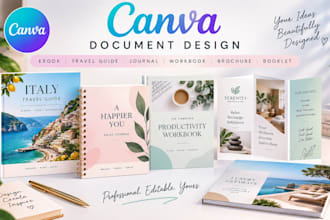 canva ebook travel guide canva journal workbook trifold brouchure booklet canva