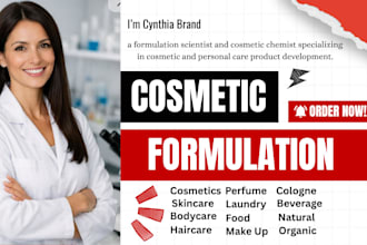 develop cosmetic product formulas as a cosmetic chemist product development