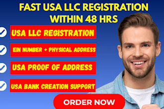 do usa llc registration physical address and proof of address for non resident