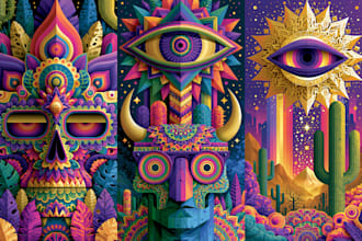 create bending psychedelic art with surreal trippy visuals