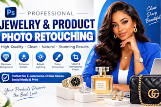 professionally retouch and edit product and jewelry photos