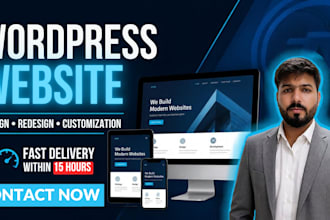 design brand new wordpress website in 15 hours