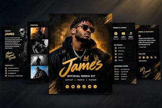 create a professional podcast guest epk and media kit