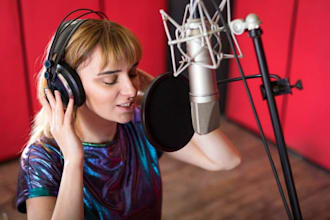 sing female vocals on techno edm hip hop rap song instrument beat as singer
