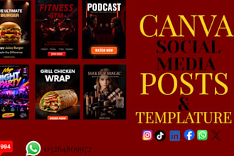 design pro social media posts and canva templates