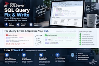 write and fix sql queries for sql server