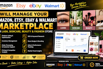 manage your amazon etsy ebay walmart marketplace for beauty fashion lash store