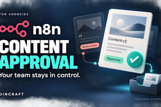build n8n ai automation for agency content approval workflows