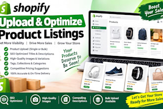 upload and optimize shopify product listings