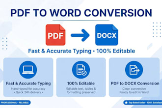 retype scanned documents, images to editable word file fast typing