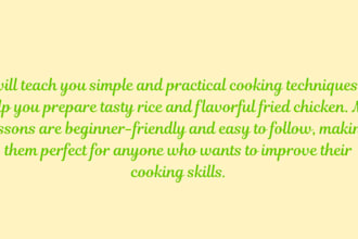 teach you how to cook delicious rice and crispy fried chicken