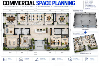 create detailed commercial space planning and floor layouts